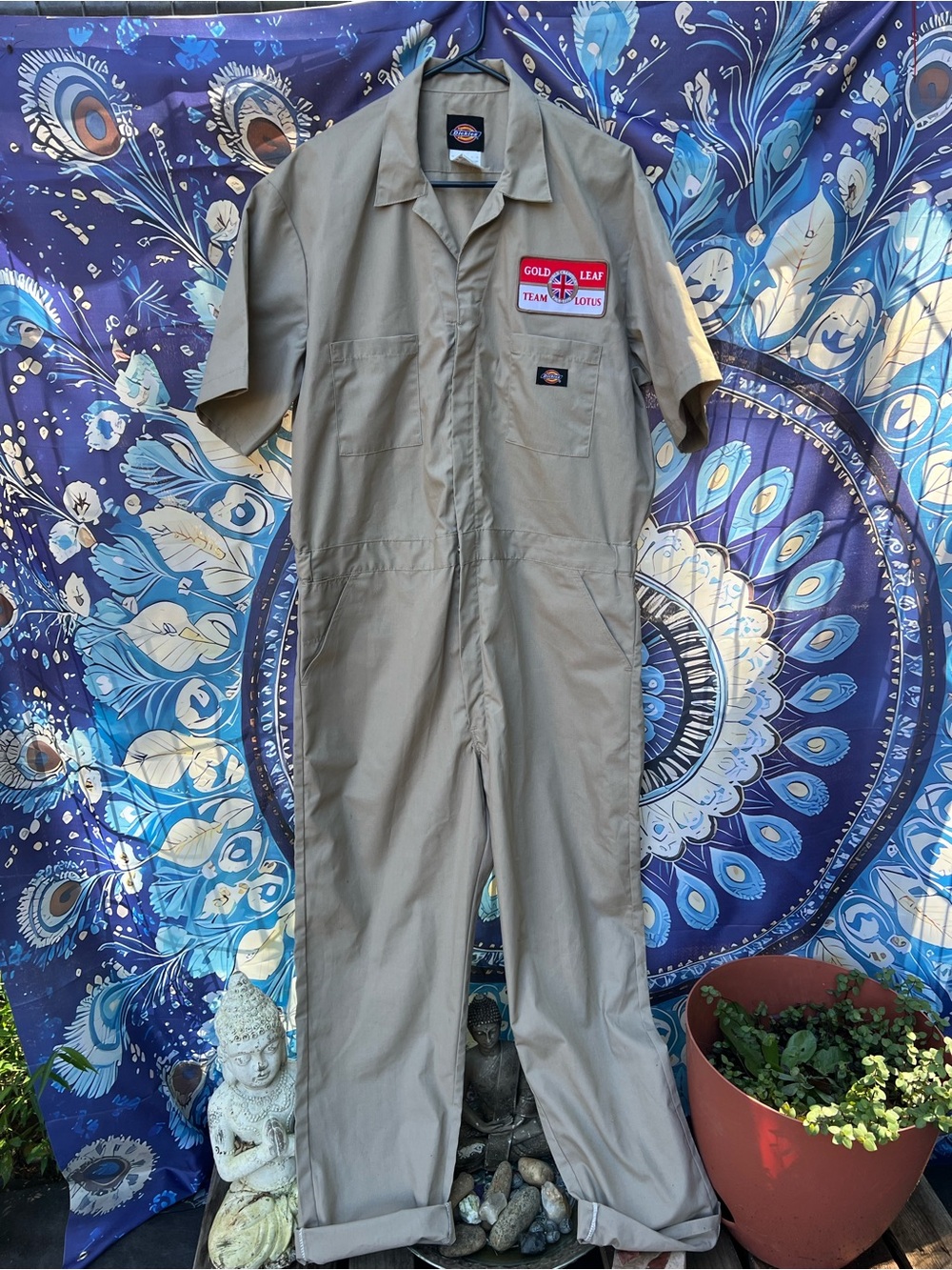 Dickies Khaki Short-Sleeve Utility One-Piece